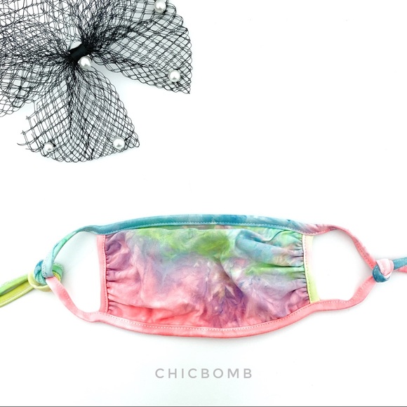 2 ASSORTED TIE DYE FACE MASK - MADE IN USA - Picture 2 of 7